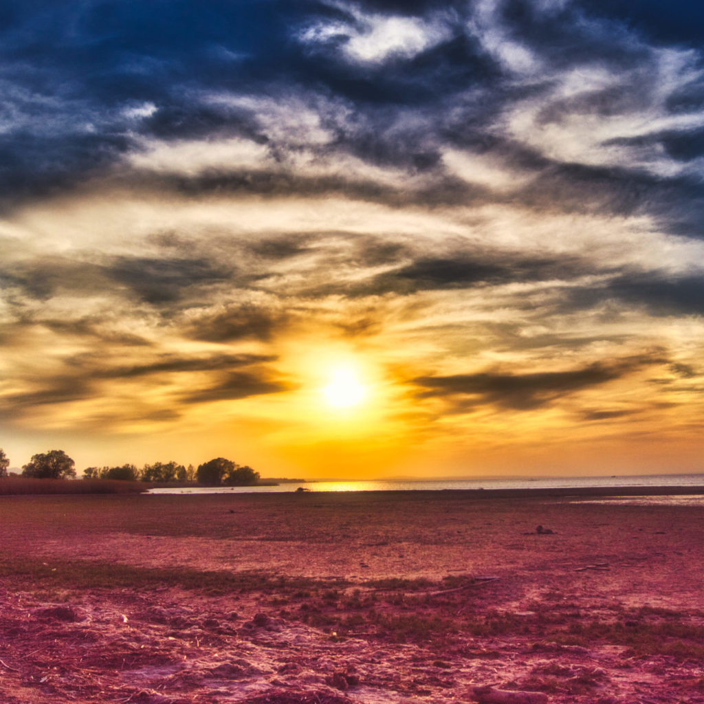 Strand mit Sonnenuntergang